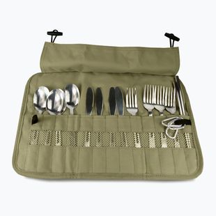 Sada příborů OFFLANDER Camping Cutlery Set with Case green