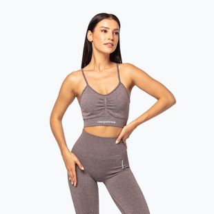 Fitness  podprsenka Carpatree Allure Seamless brown melange (pepper corn)