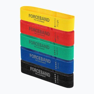 Pásky na cvičení FORCEBAND Mini Band 5 szt. + E-BOOK multicolor