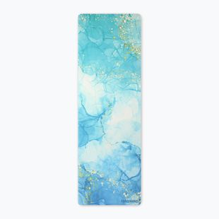 Podložka na jógu/fitness FORCEBAND Gold 4 mm blue/gold