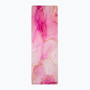 Podložka na jógu/fitness FORCEBAND Gold 4 mm pink/gold