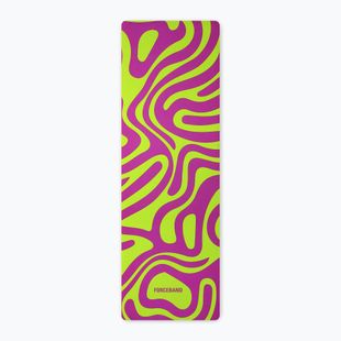 Podložka na jógu/fitness FORCEBAND Abstract Violet 4 mm violet/lime