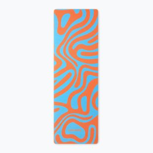 Podložka na jógu/fitness FORCEBAND Abstract Orange 4 mm orange/blue