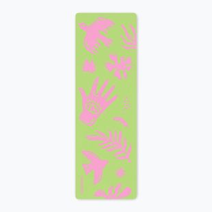 Podložka na jógu/fitness FORCEBAND Energy Pistachio 4 mm pistachio/pink