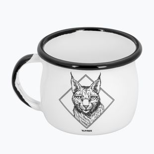 Turistický hrnek Alpinus Enamelled White Lynx