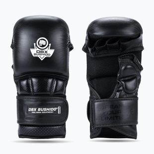 Grapplingové rukavice DBX BUSHIDO MMA Premium black/red