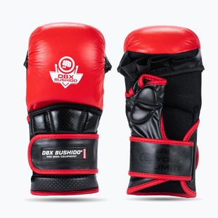 Grapplingové rukavice DBX BUSHIDO MMA Premium black/red