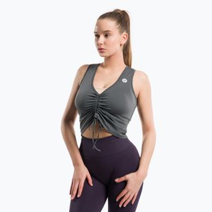Dámský top se stahovací šňůrkouGym Glamour Silver Grey 449