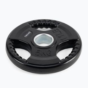 Pogumované litinové závaží XTREXO černé RW5 5 kg