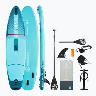 Sada paddleboard SUP nafukovací AQUASTIC Perth Pro 11'2" all-round green