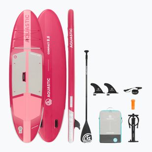 Sada paddleboard SUP nafukovací AQUASTIC Compact 9'6" pink