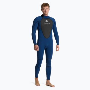 Pánský surfový neopren AQUASTIC z neoprenu 3/2 mm WAVEY 3/2 navy blue