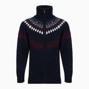 Pánský svetr Woolcano SWT1093 Granatrowy/Kremowy