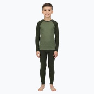 Dětská sada termoprádlaWOOLCANO Merino SET0982 khaki