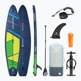 Sada paddleboard SUP nafukovací AQUASTIC Perth Sport 11'4" MSL allround zelený