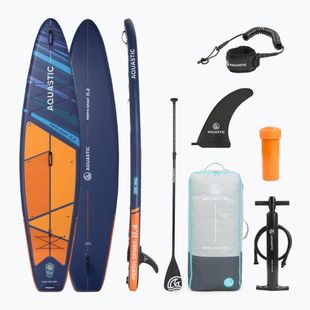 Sada paddleboard SUP nafukovací AQUASTIC Perth Sport 11'4" MSL allround oranžový