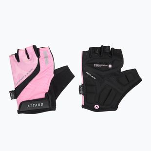Dámské cyklistické rukavice ATTABO Kinu Pro WMNS shock absorbing system pink/black