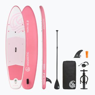 Sada paddleboard SUP nafukovací AQUASTIC Taupo 10'8" allround růžový