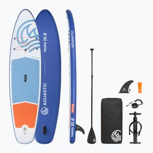Sada paddleboard SUP nafukovací AQUASTIC Taupo 10'8" allround modrý