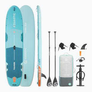 Sada paddleboard SUP nafukovací AQUASTIC Tourer 12'0" 2-os green