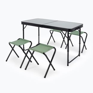 Skládací turistický stůl + židle KADVA CAMPtable set pro 4-6 osob šedý