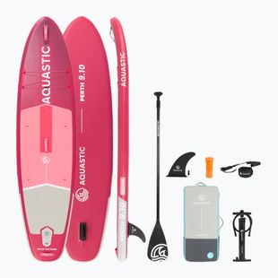 Sada paddleboard SUP nafukovací AQUASTIC Perth 9'10" pink