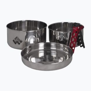 Cestovní sada nádobí Alpinus Yucatan 2l, 1,5l a 0,6l steel