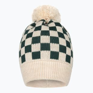 Dětská zimní čepice KID STORY  Merino green chessboard