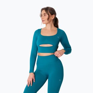 Dámské tréninkové tričko Longsleeve Carpatree Dopamine Buzz Seamless petrol green