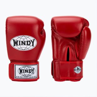 Boxerské rukavice WINDY Classic Genuine Leather red