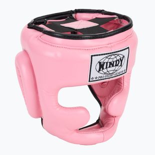 Boxerská helma WINDY Genuine Leather pink