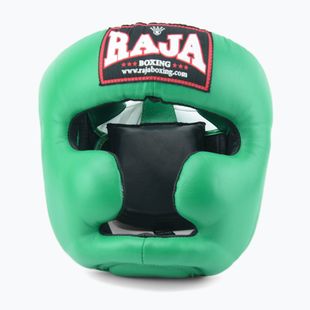 Boxerská helma RAJA BOXING Genuine Leather green