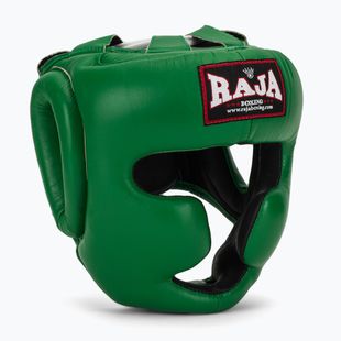Boxerská helma RAJA BOXING Genuine Leather green