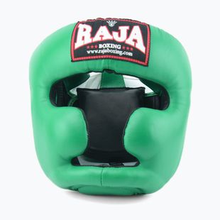 Boxerská helma RAJA BOXING Semi Leather green