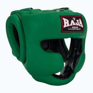 Boxerská helma RAJA BOXING Semi Leather green