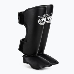 Chrániče holení a chodidel RAJA BOXING Lightweight Shin Guards Genuine Leather black