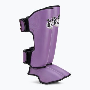 Chrániče holení a chodidel RAJA BOXING Lightweight Shin Guards Genuine Leather purple