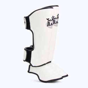 Chrániče holení a chodidel RAJA BOXING Lightweight Shin Guards Genuine Leather white