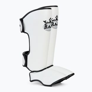 Chrániče holení a chodidel RAJA BOXING Lightweight Shin Guards Semi Leather white