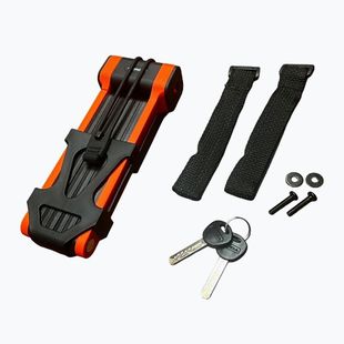 Cyklistický zámek GERDA Fold 1200W Neo foldable black/orange