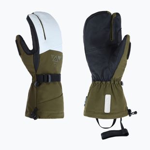 Lyžařské rukavice Viking Norvik Pro Lobster Freeride olive/white