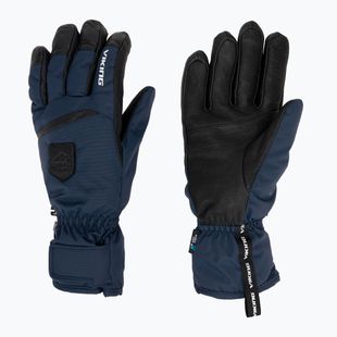 Pánské lyžařské rukavice Viking Lars Ski navy/black leather