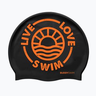 Plavecká čepice BuddySwim LLS2 Silicone black / orange