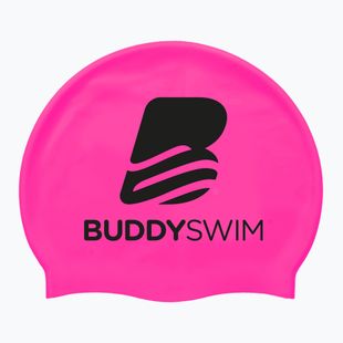 Plavecká čepice BuddySwim BLogo Silicone pink