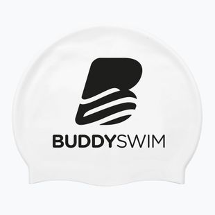 Plavecká čepice BuddySwim BLogo Silicone white