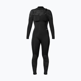 Dámský plavecký neopren Xcel Comp 4/3 mm Full black/black palm/monstera print