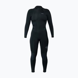Dámský plavecký neopren Xcel Axis Back Zip 4/3 mm Full black/palm/monstera print