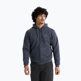 Pánská trekingová fleecová mikina Arc'teryx Emblem Fleece Full-Zip Hoody dark stratus