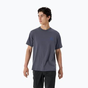 Pánské tričko Arcteryx Kragg Sl Cotton Bird Word dk stratus/fluidity