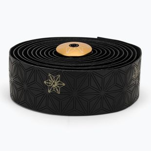 Omotávka na řídítka SUPACAZ Super Sticky Kush Galaxy gold print/ano gold plugs